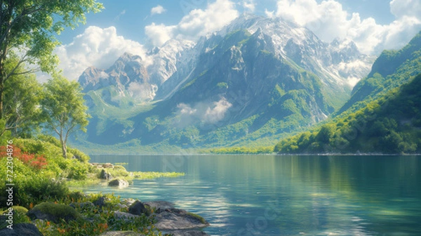 Obraz lake in the mountains