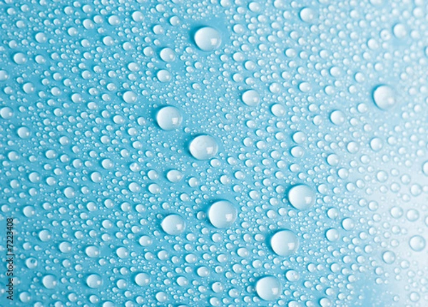 Fototapeta Blue water drops background texture