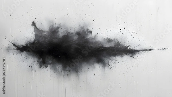 Fototapeta Mystical Expressions: Revealing the Magic of Black Inkblot Art Created by AI