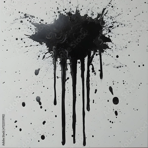 Fototapeta Mystical Expressions: Revealing the Magic of Black Inkblot Art Created by AI