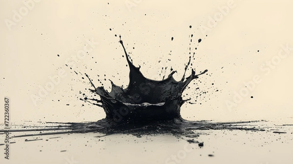Fototapeta Mystical Expressions: Revealing the Magic of Black Inkblot Art Created by AI
