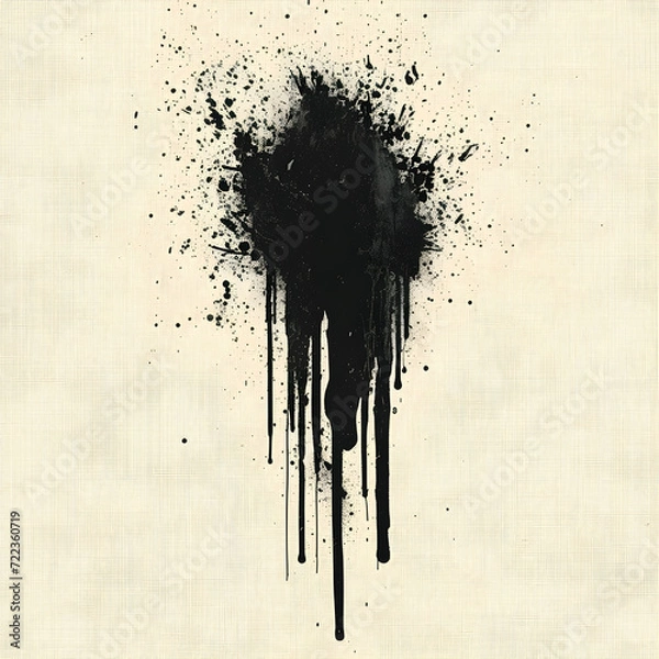 Fototapeta Mystical Expressions: Revealing the Magic of Black Inkblot Art Created by AI