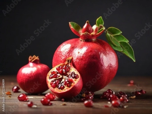 Fototapeta pomegranate keep on a table