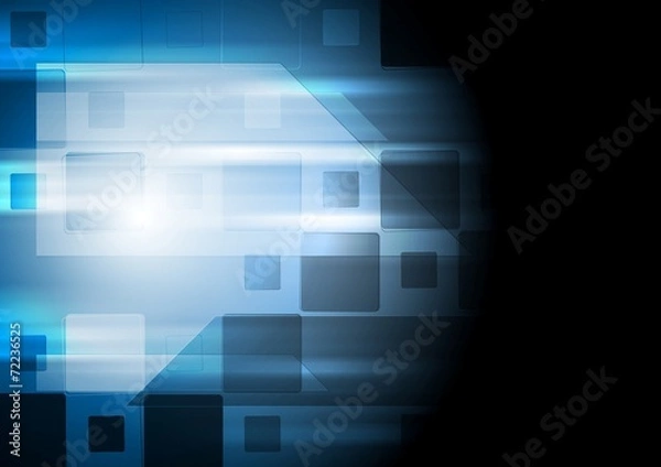Fototapeta Bright blue elegant technical background