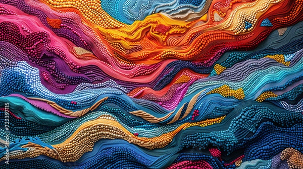 Fototapeta Business culture concept of Diversity, inclusion, equality, honesty, belonging, shown by different color threads together