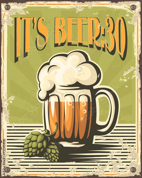 Obraz Retro beer poster