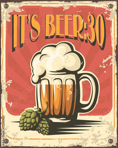 Obraz Retro beer poster