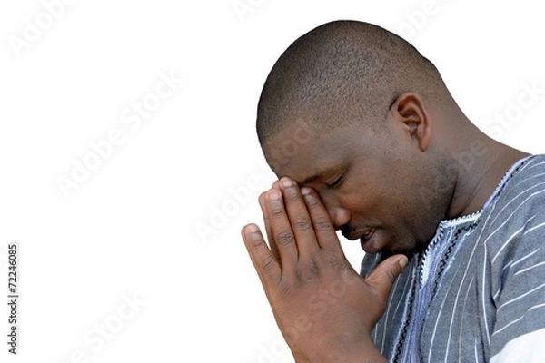 Obraz African black man praying