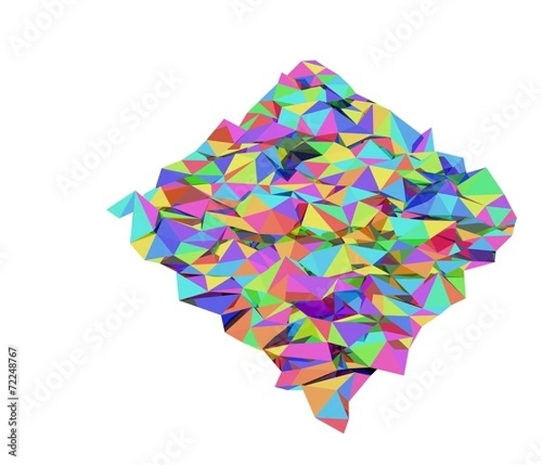 Fototapeta カラフルなポリゴンの背景素材