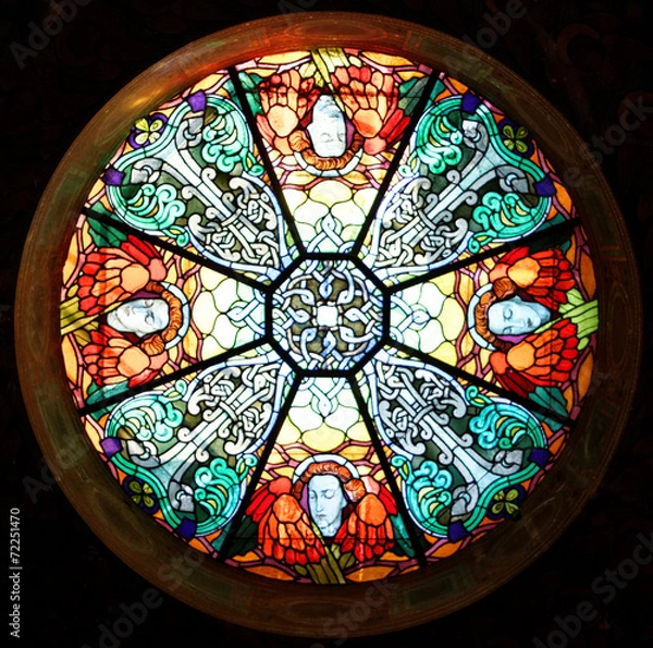 Obraz Ancient stained in churn ceiling square view