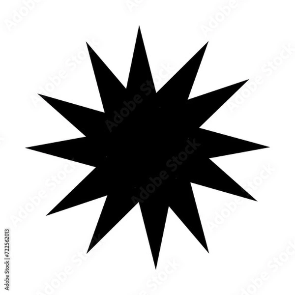 Obraz black and white star