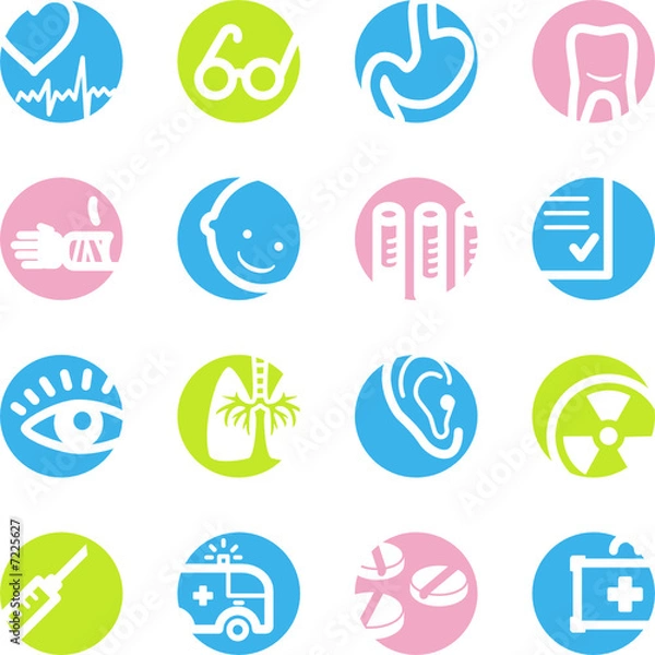 Obraz spring circle medicine icons