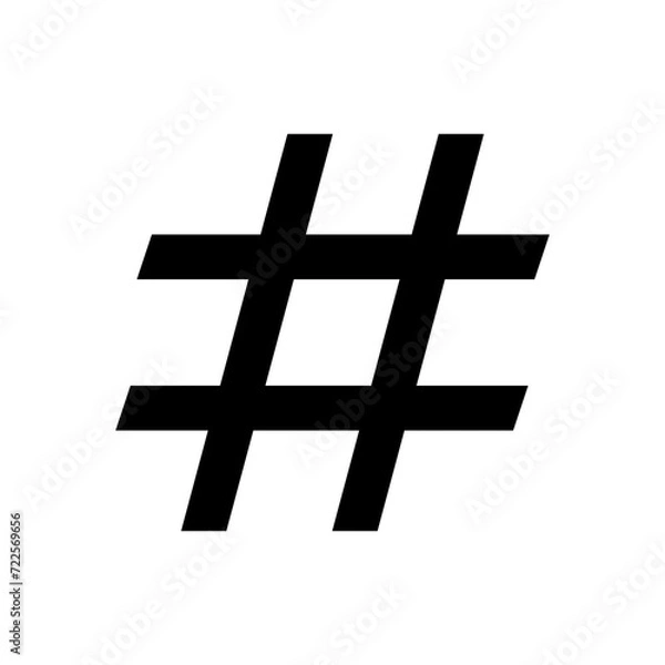 Fototapeta Hashtag icon vector. hashtag symbol