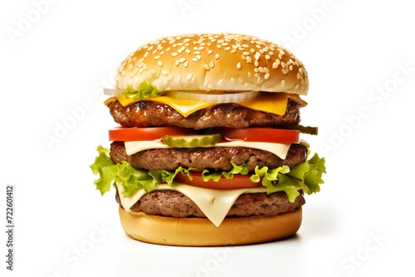 Fototapeta delicious looking hamburger, Generative AI