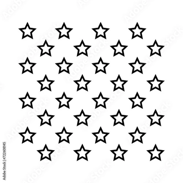 Fototapeta Repeating pattern star background in vector