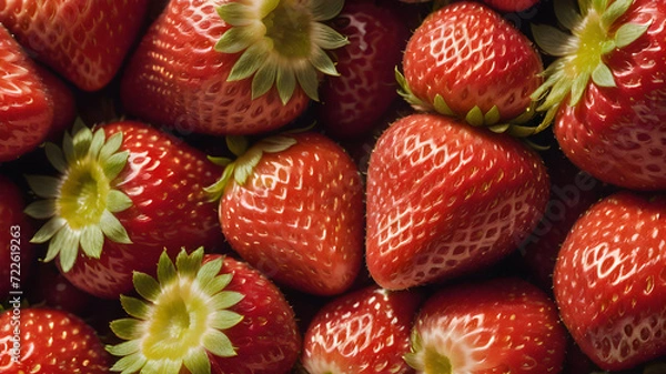 Obraz strawberries texture close up