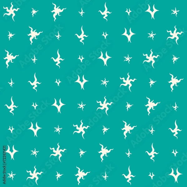 Fototapeta Abstract Stars Vector Seamless Pattern