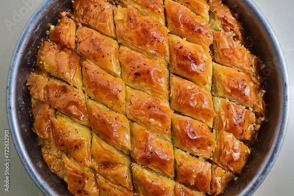 Fototapeta Turkish Dessert Baklava closed up