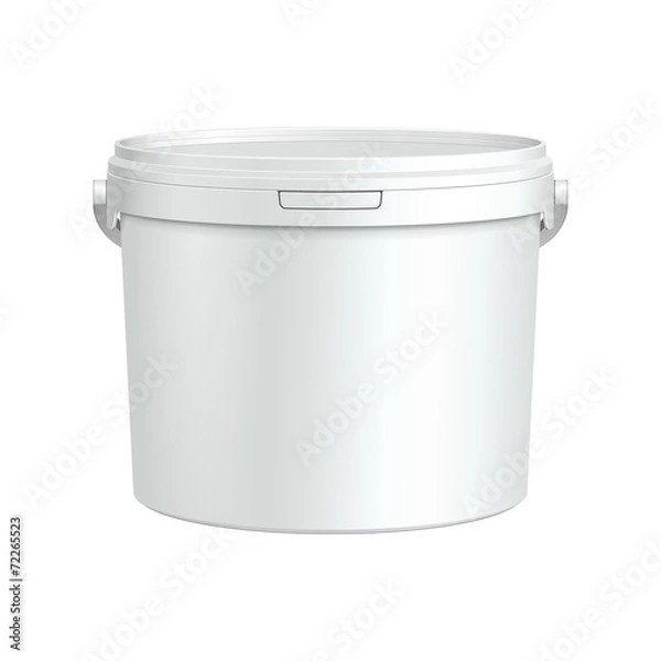 Obraz Opened White Tub Paint Plastic Bucket Container