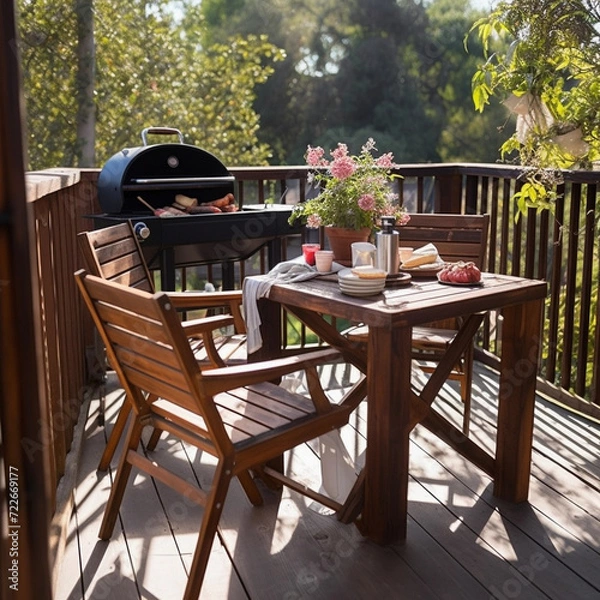 Obraz Patio table and chairs