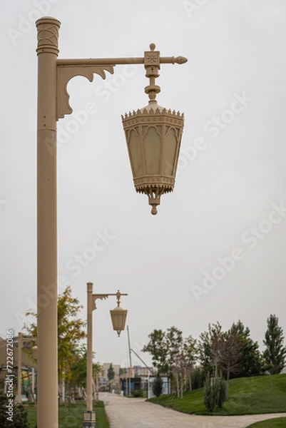 Obraz Turkestan, Kazakhstan - October 29 2023: Jibek Joly city park