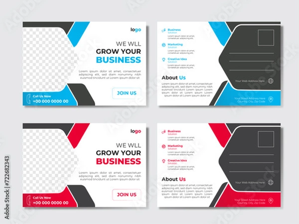 Fototapeta New post card design template