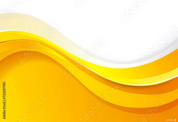 Fototapeta Abstract Yellow White Wave Background Design with Empty Space for Text