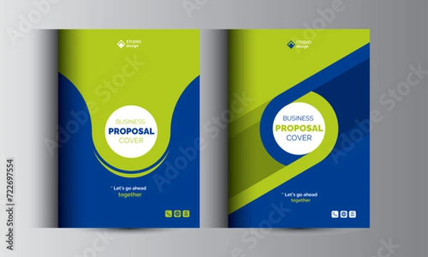 Obraz Business Proposal Cover Design Template Concepts Adept for multipurpose Projects
