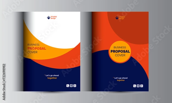 Obraz Corporate Business Proposal Cover Design Template Concepts