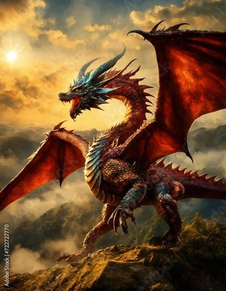 Obraz dragon in the sky