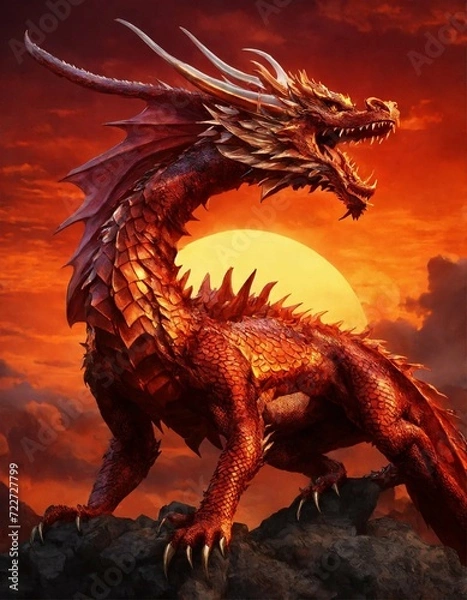 Obraz red dragon 