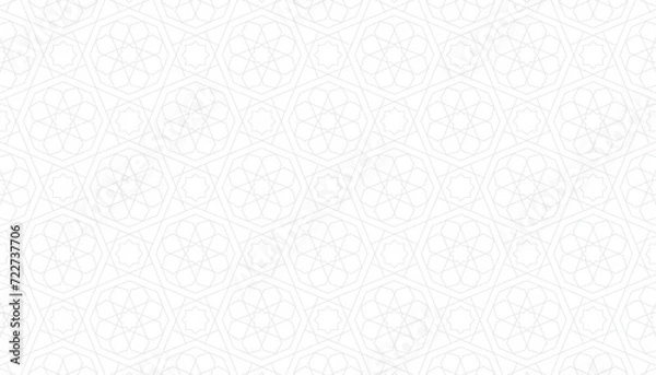 Fototapeta islamic background with arabic hexagonal ornament and arabian seamless geometric pattern texture use for ramadan wallpaper and eid banner
