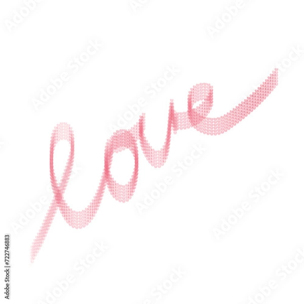 Obraz pink love word