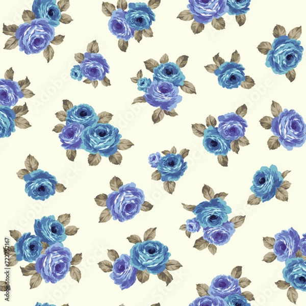 Fototapeta Beautiful rose pattern perfect for textile design,