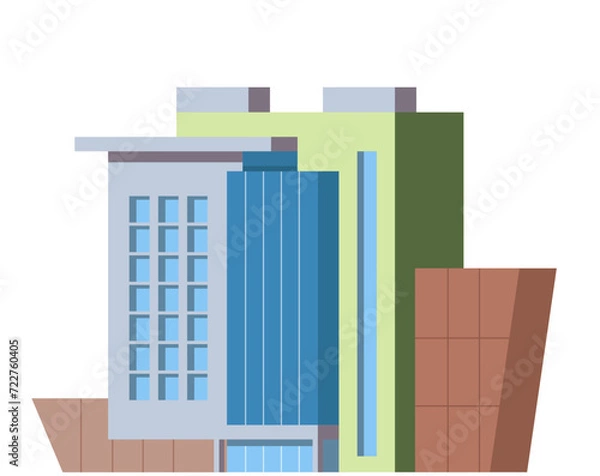 Fototapeta Flat Building Illustration