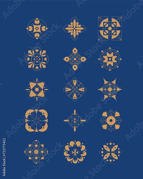 Fototapeta Luxury and Abstract Shape Design Set