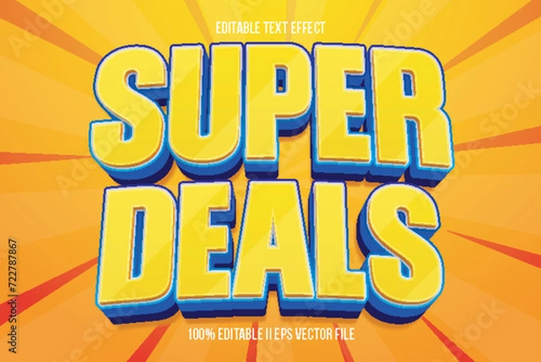 Obraz Super Deals Editable Text Effect 3d Emboss Gradient Style