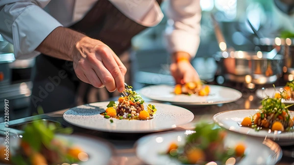 Fototapeta chef preparing food
