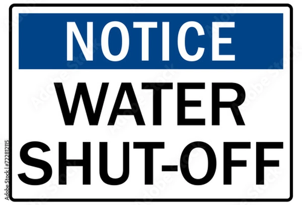 Obraz Shut off sign water