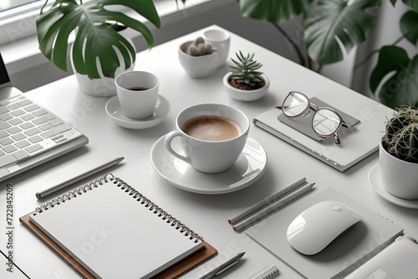 Obraz Clean Desk and Coffee