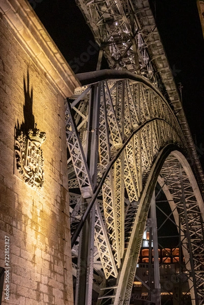 Obraz iron bridge at night