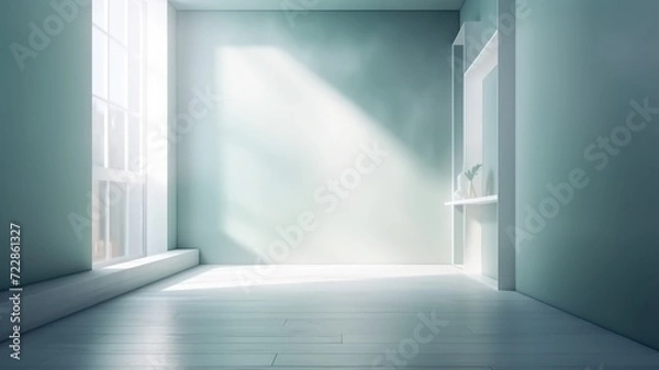 Fototapeta realistic empty designer interior living or dining space