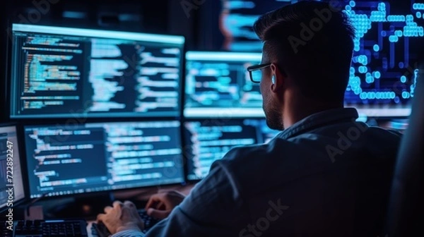 Obraz Ethical Hacker Identifying System Vulnerabilities