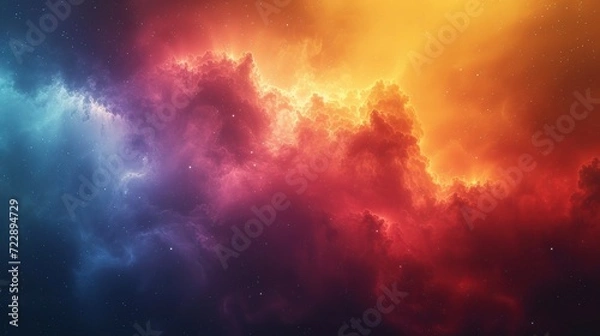 Fototapeta Beautiful space. Nebula and galaxies in space. Created with Generative AI