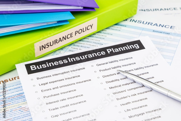 Obraz Business insurance planning checklist for risk management