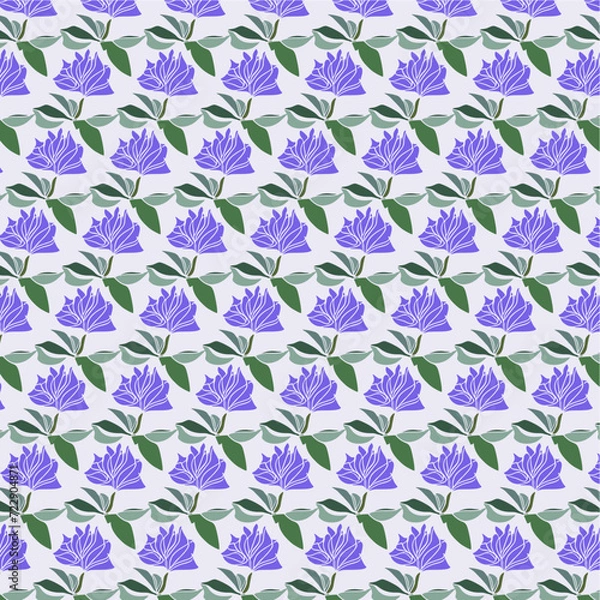 Obraz Aconitum flower art pattern background work design illustration vector