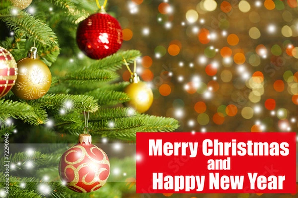 Obraz Decorated Christmas tree