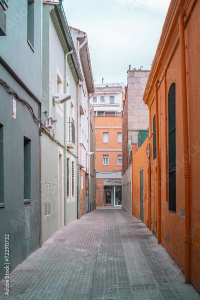 Obraz Calle con edificios coloridos