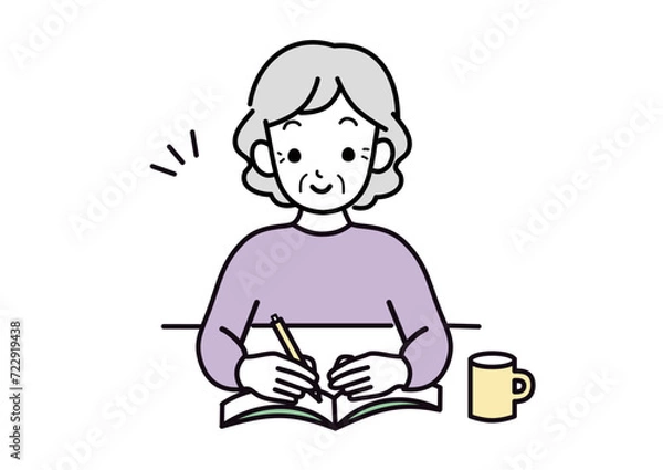 Obraz 勉強する人