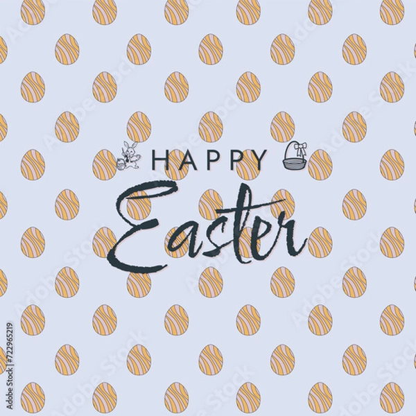 Obraz Happy Easter pattern. Cute pattern for Easter. Vector illustration. Candy colors.